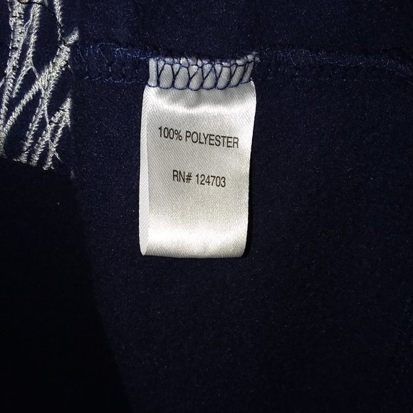 Rebecca Malone Navy Blue Cardinals Winter Trees Fleece Vest XL - Picture 6 of 8